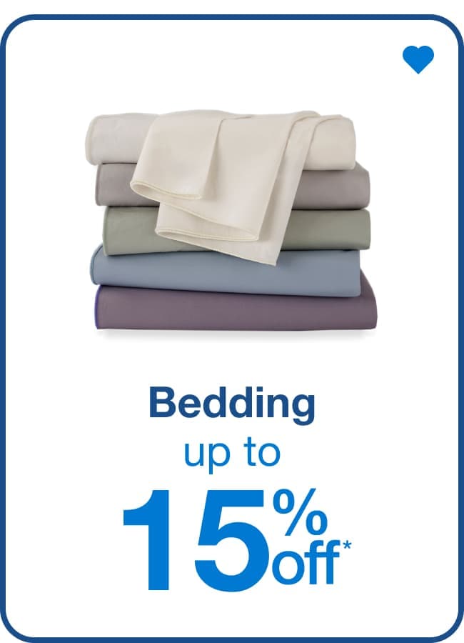 Up to 15% off Bedding