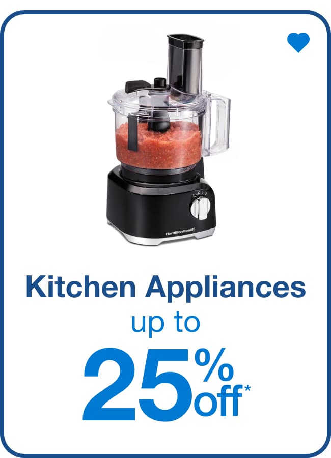 Up to 25% off Kitchen Appliances