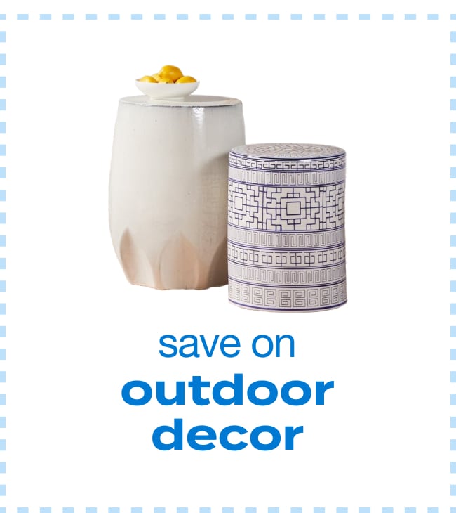 save on outdoor decor