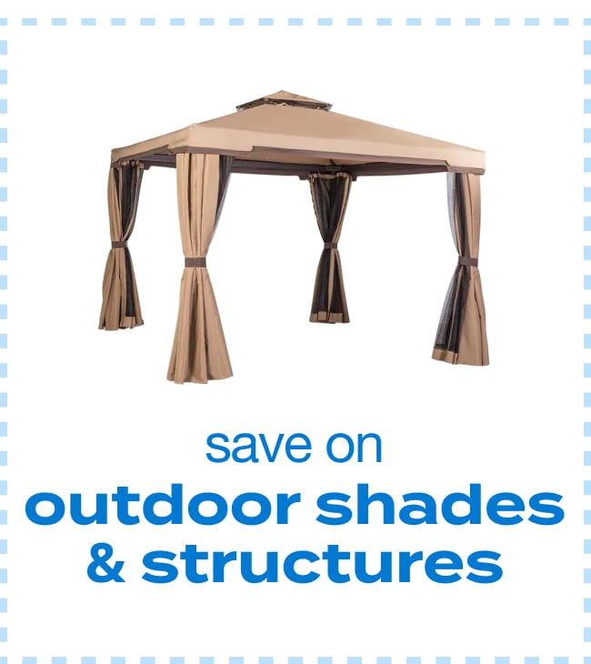 save on outdoor shades and structures