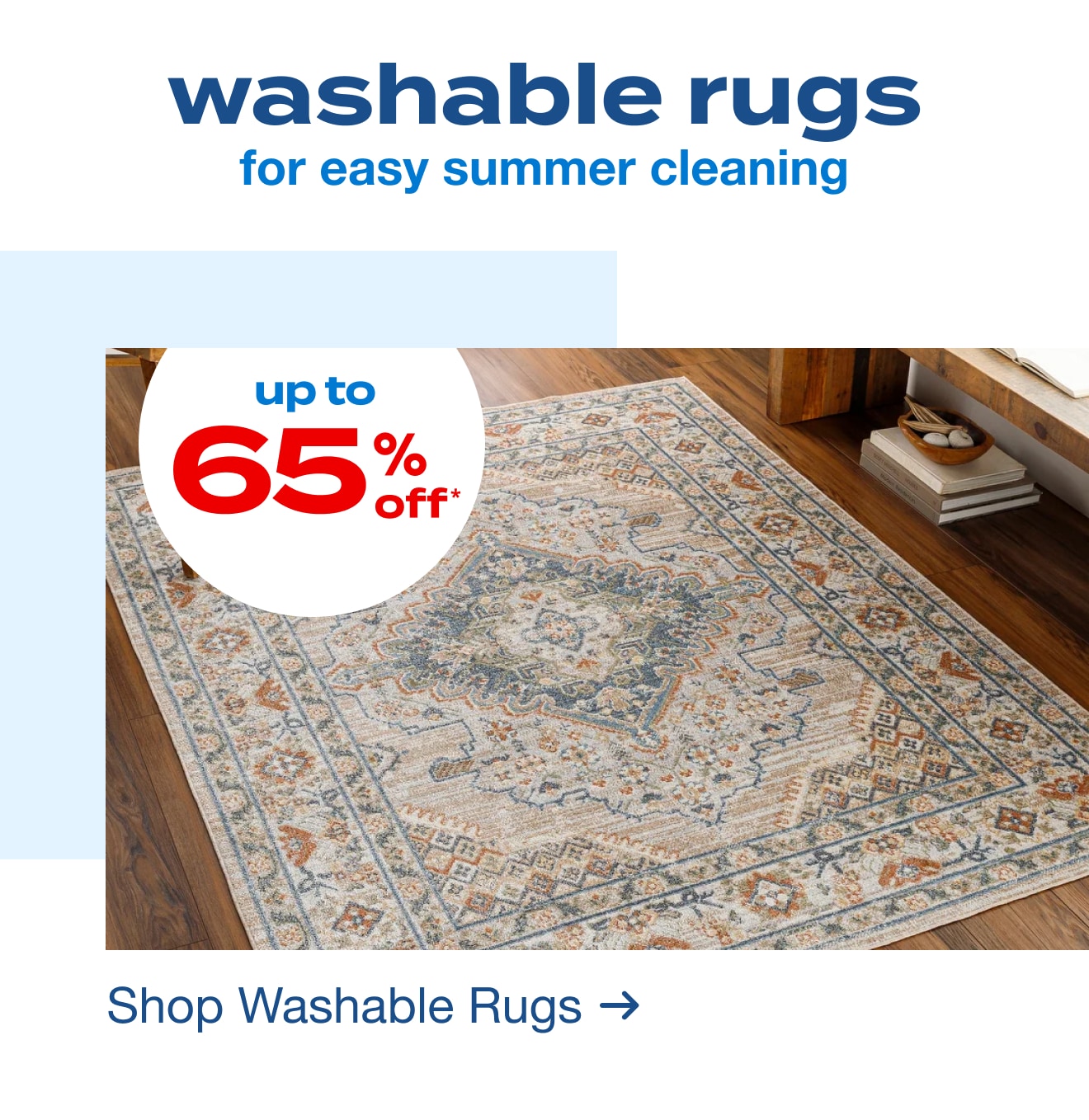 Washable Rugs for Easy Summer Cleaning