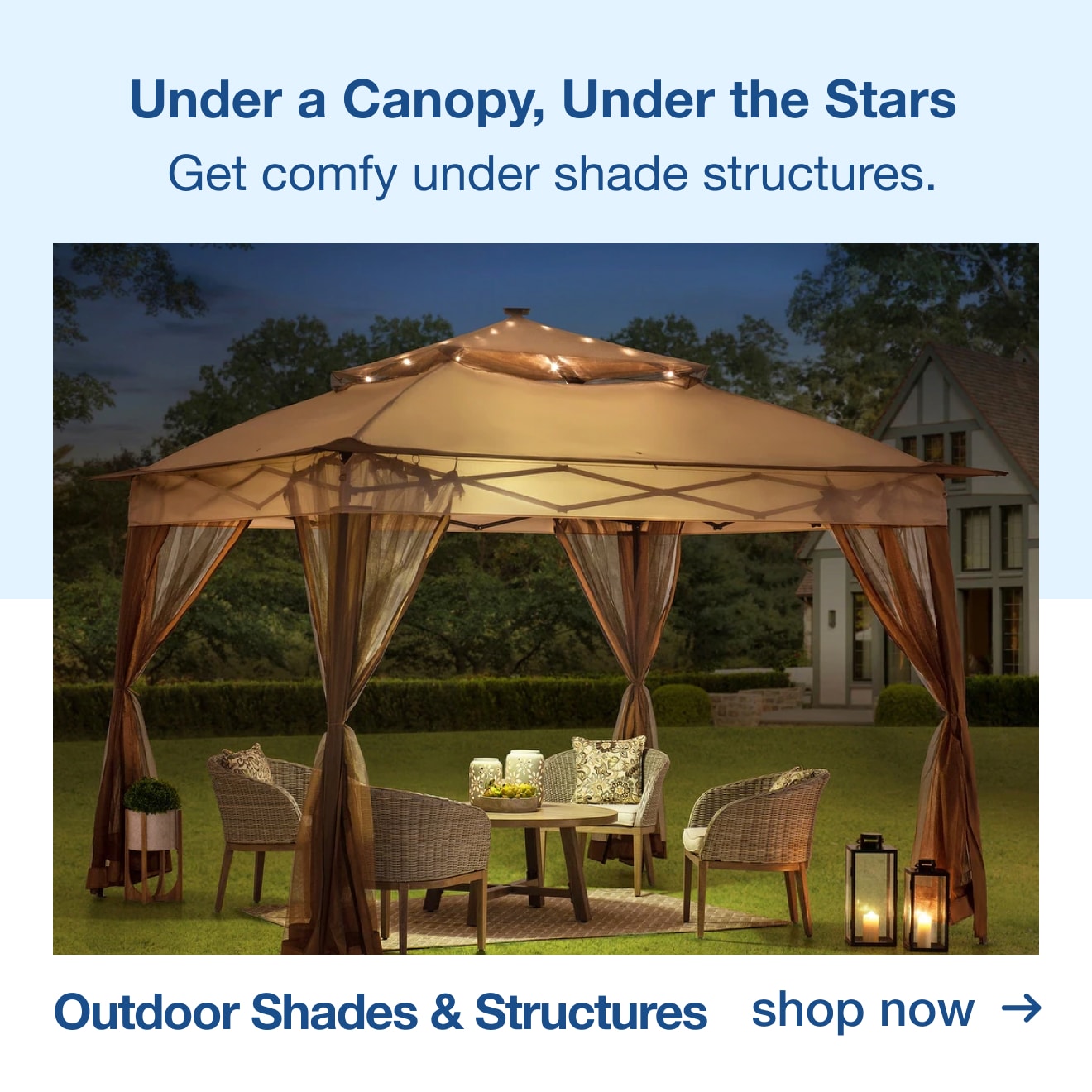 Get Comfy Under Shade Structures 