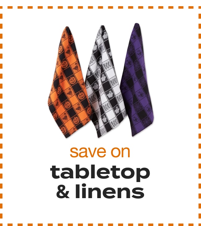 Save on Tabletop and Linens