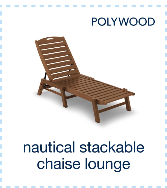 Nautical Stackable Chaise Lounge