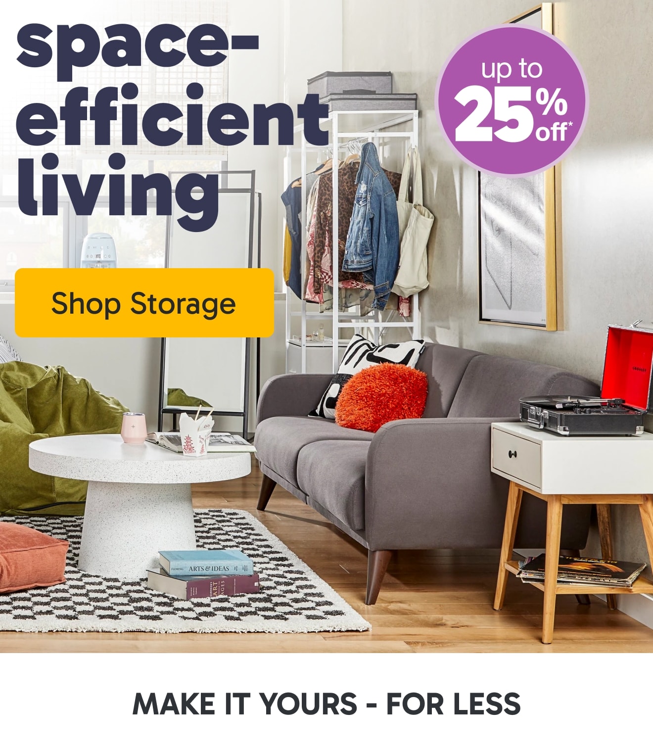 Up to 25% Off Space-Efficient Living - Shop Now!