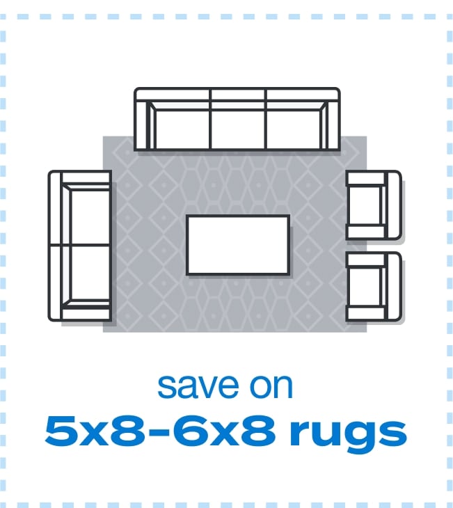 Save on 5x8 to 6x8 Area Rugs