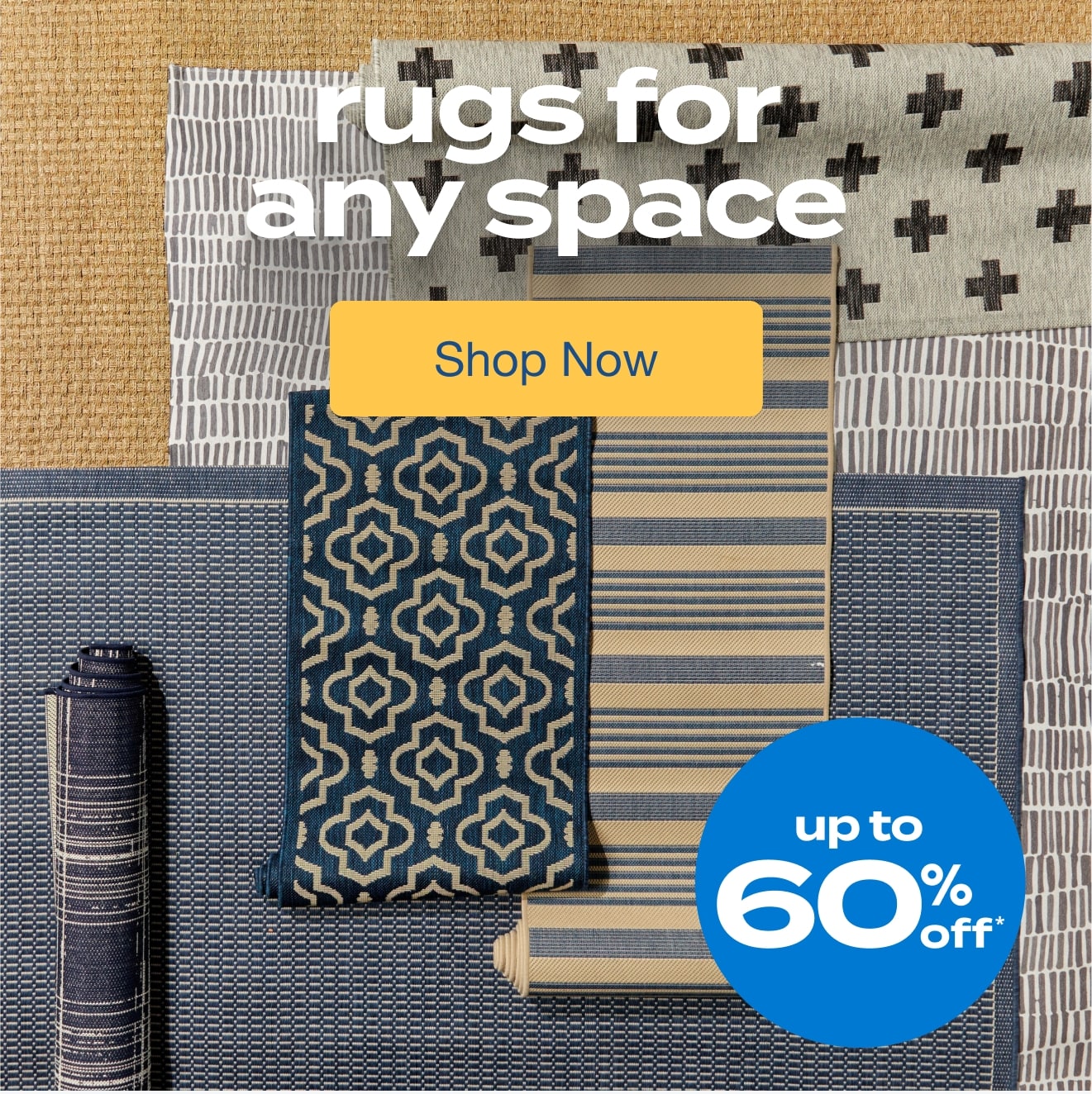 Up to 60% Off Rugs for Any Space - Shop Now!