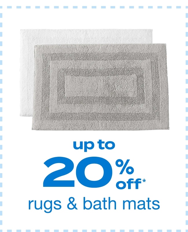 Up to 20% Off Bath Rugs & Mats