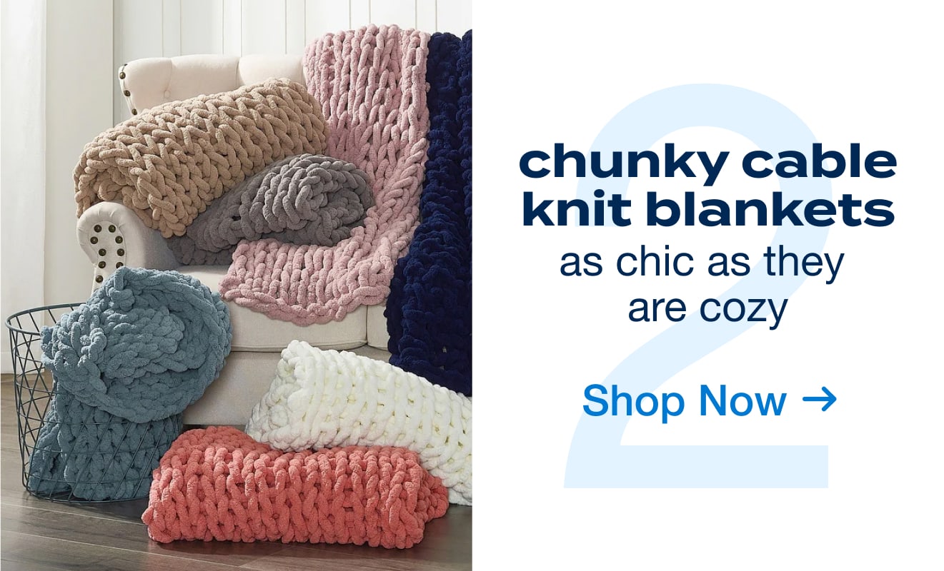 Shop Chunky Cable Knit Blankets