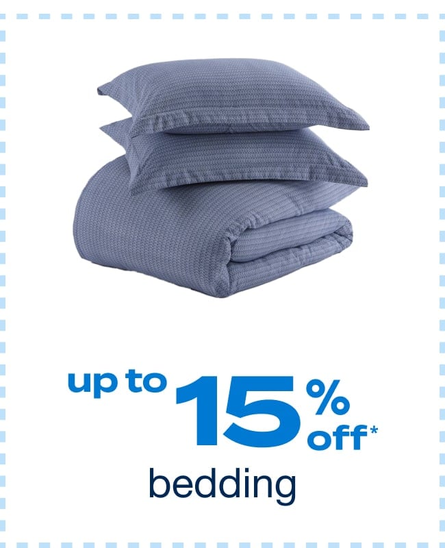 Up to 15% Off Bedding