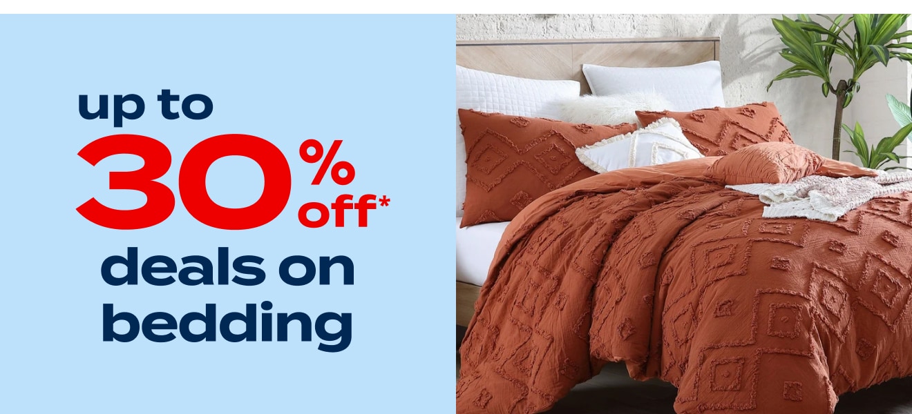 Up to 30% off Deals on Bedding