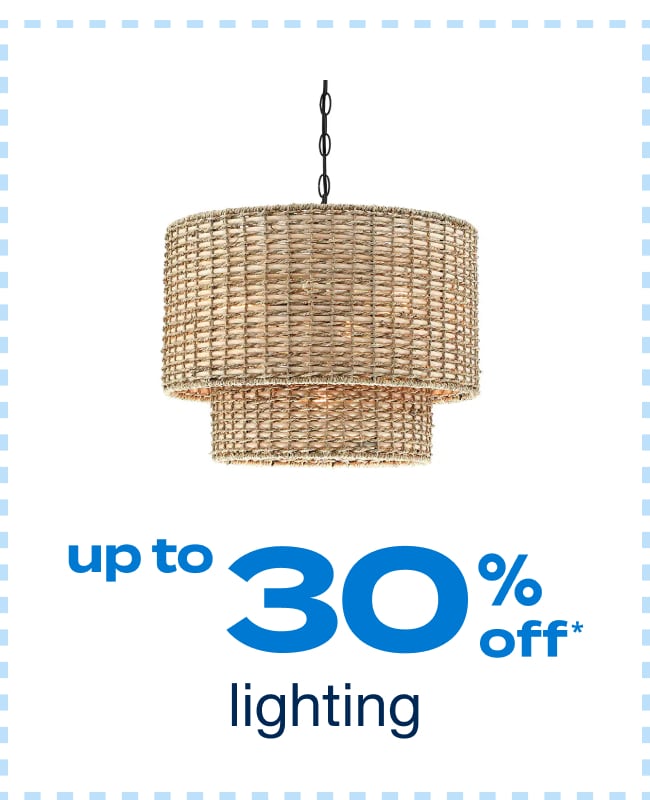 Up to 30% off Lighting