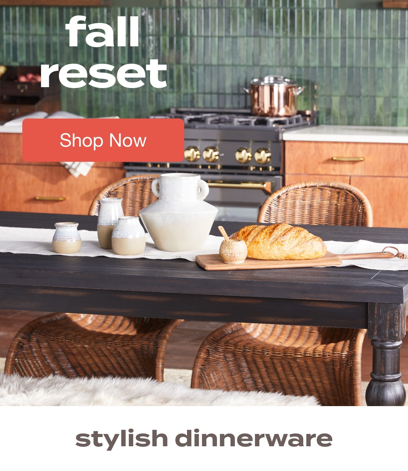 fall reset - stylish dinnerware
