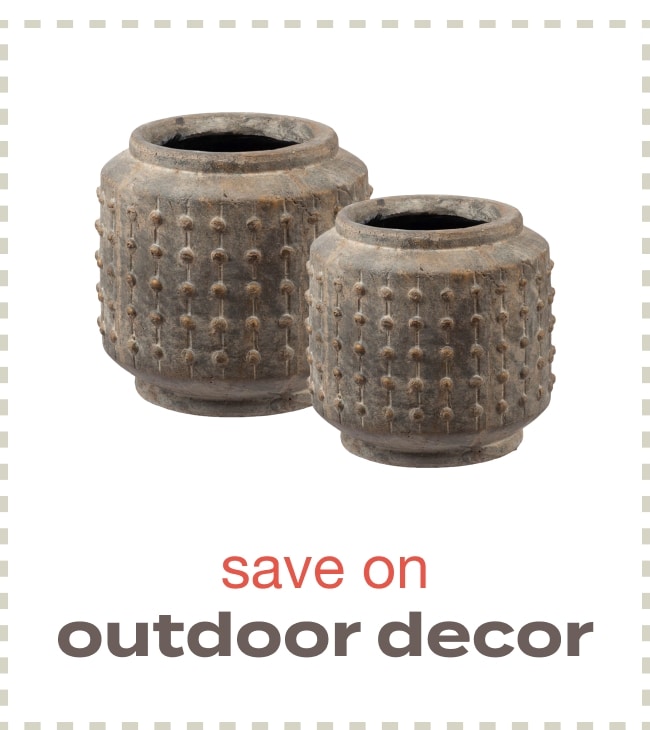 save on outdoor decor