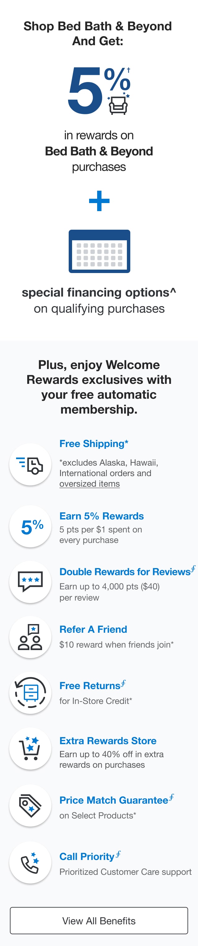 See Welcome Rewards Benefits!