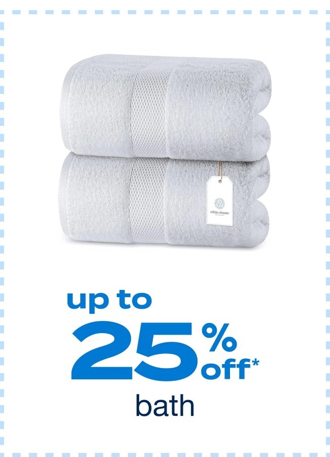 Up to 25% off Bath