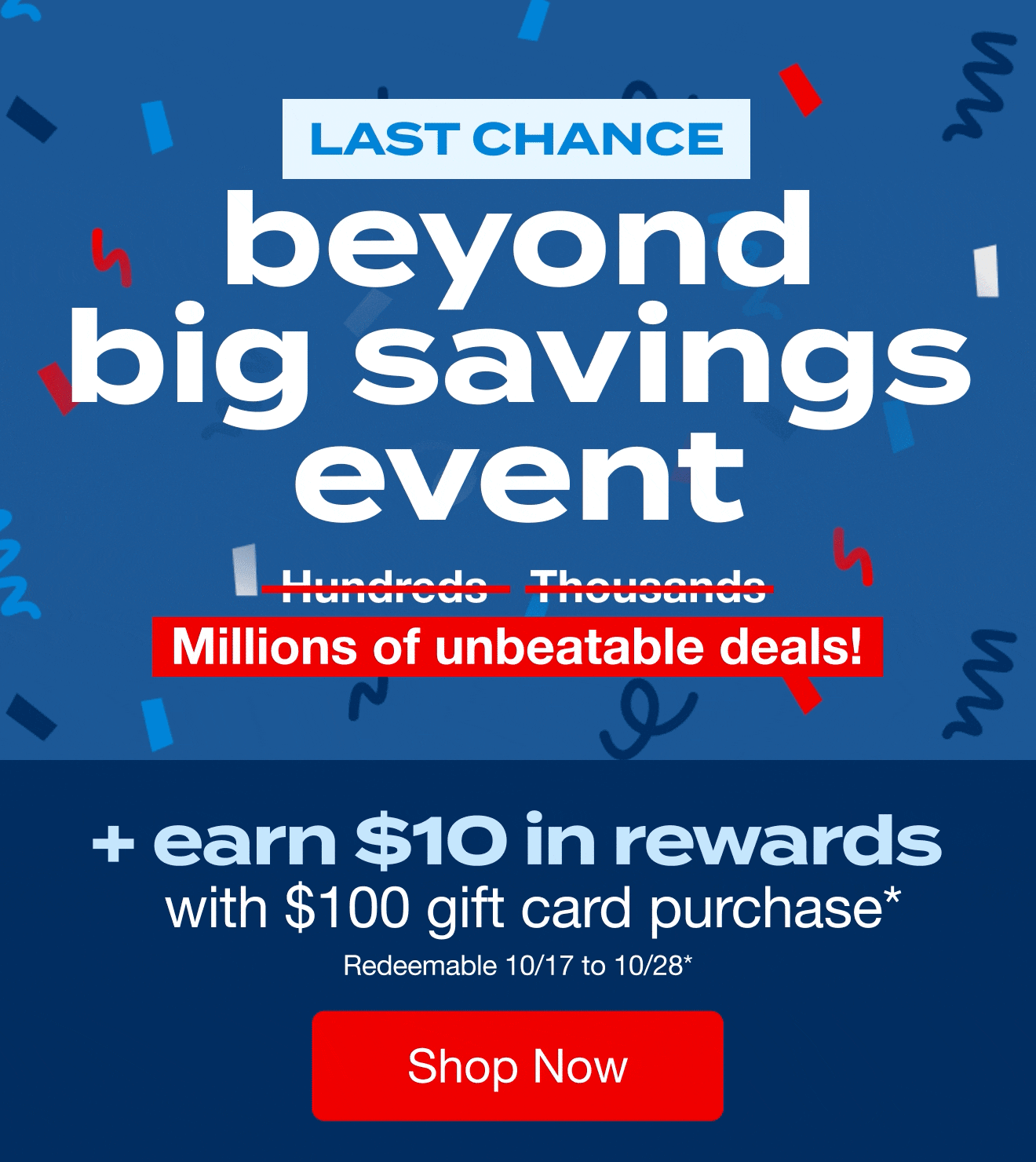 Beyond Big Savings Event--LAST CHANCE