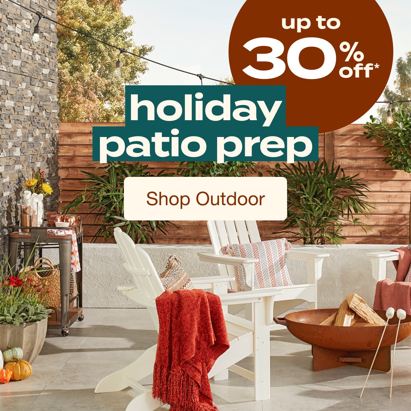 Up to 30% Off Patio Furniture