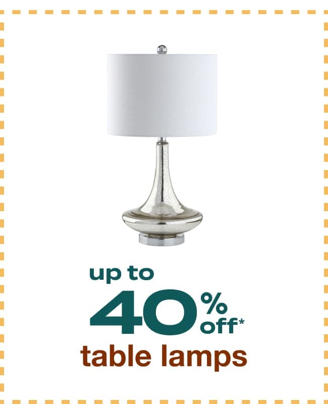 Up to 40% Off Table Lamps