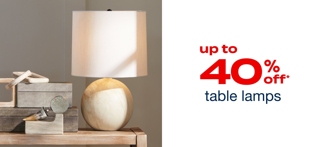 Up to 40% Off Table Lamps