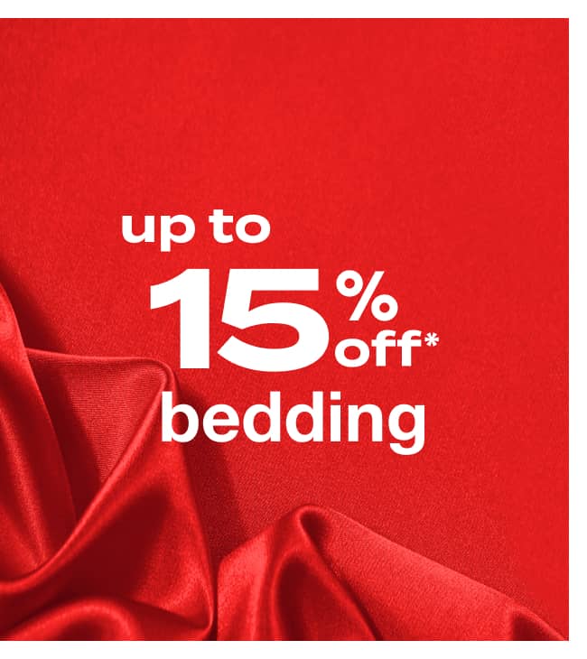 Up to 15% Off Bedding