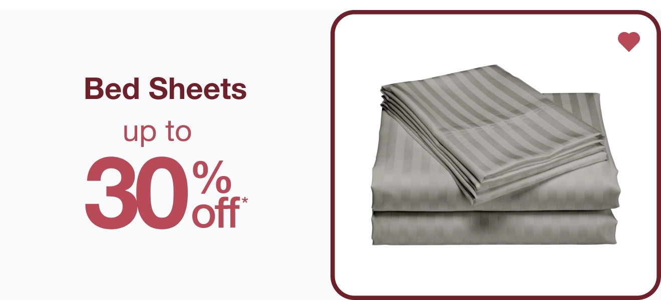 Bed Sheets Up to 30% Off — Shop Now!