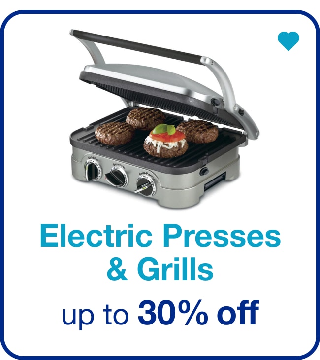 Up to 30% Off Cuisinart Electric Presses & Grills — Shop Now!