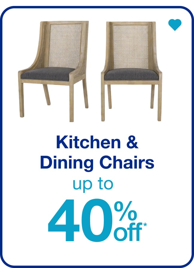 Up to 40% Off Kitchen & Dining Chairs — Shop Now!
