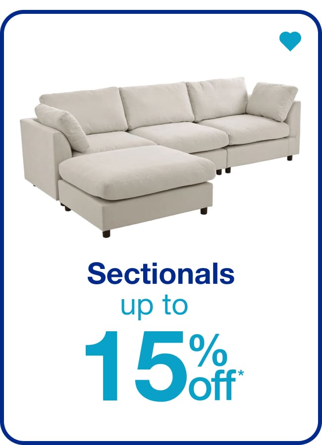 Sectionals Up to 15% off — Shop Now!