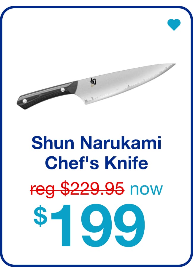 Shun Narukami Chef's Knife Now $199 — Shop Now!