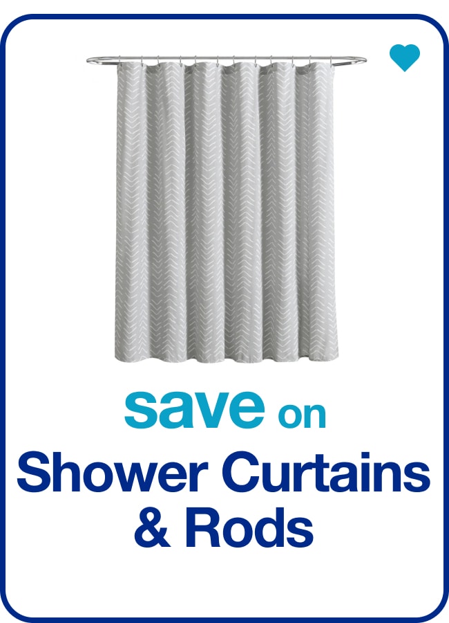 save on shower curtains & rods