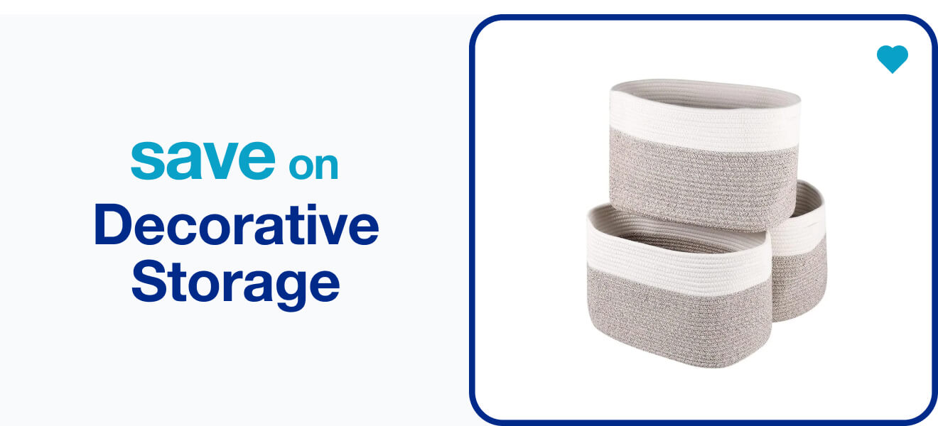 save on decorative storage