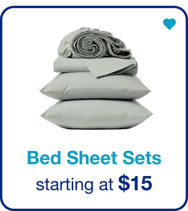 Bed Sheet Sets Starting at $15 — Shop Now!