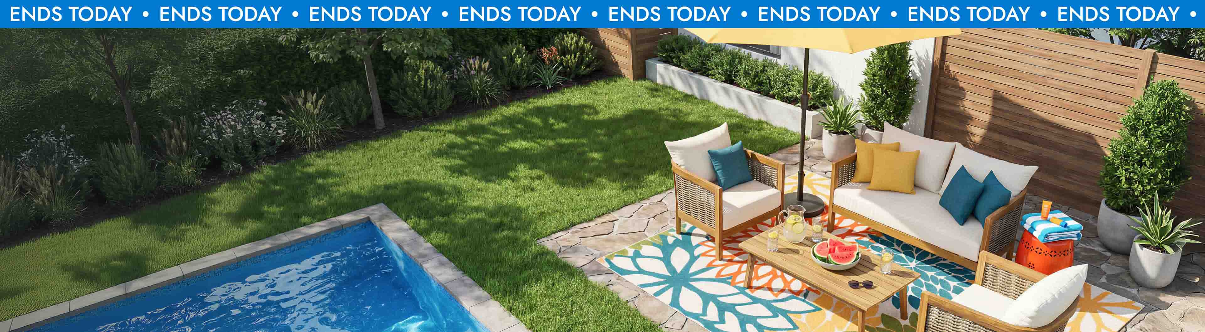 72-Hour Backyard Flash Sale. Ends Today. up to 60% off*. Upgrade your outdoor setup—for less. Save Now.