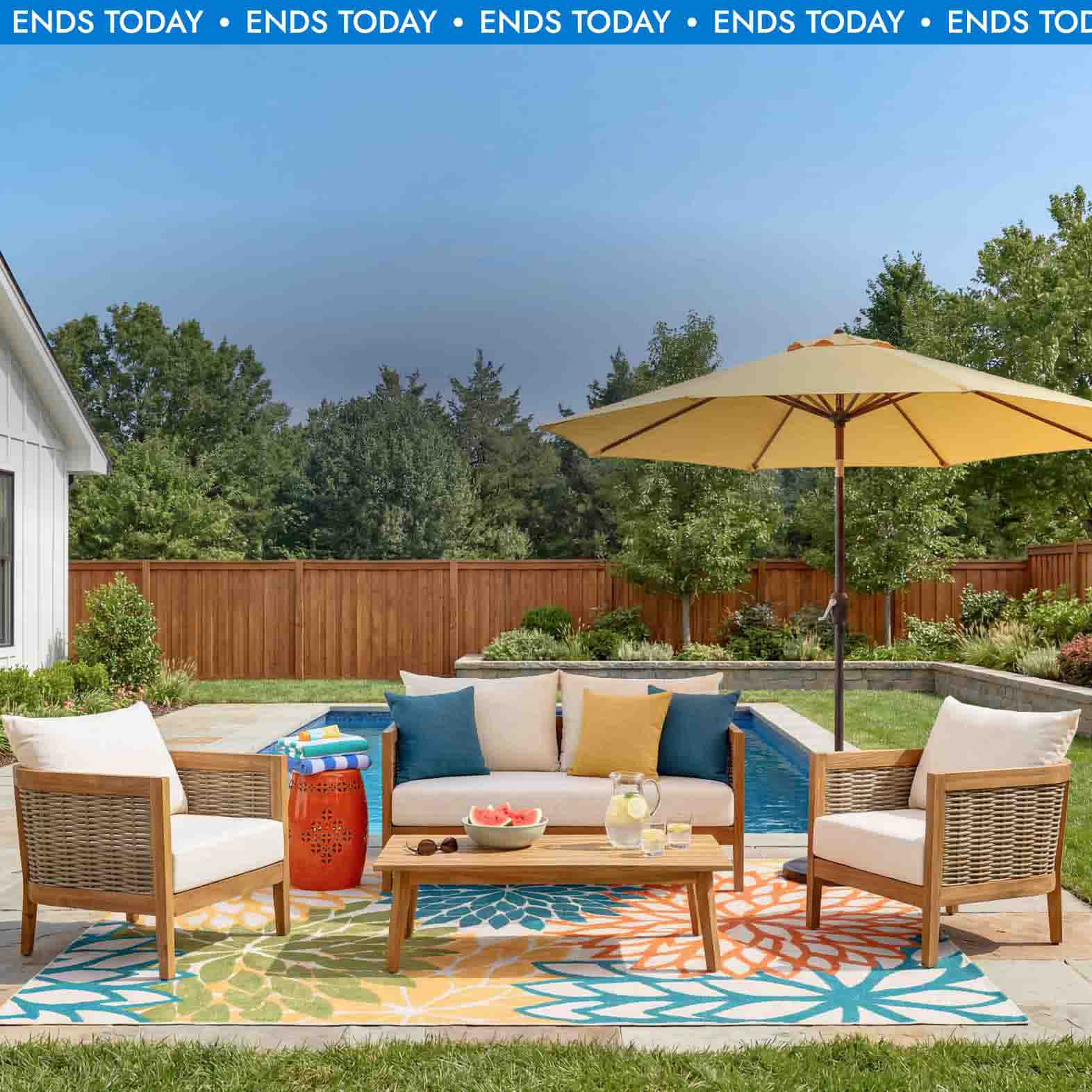 72-Hour Backyard Flash Sale. Ends Today. up to 60% off*. Upgrade your outdoor setup—for less. Save Now.