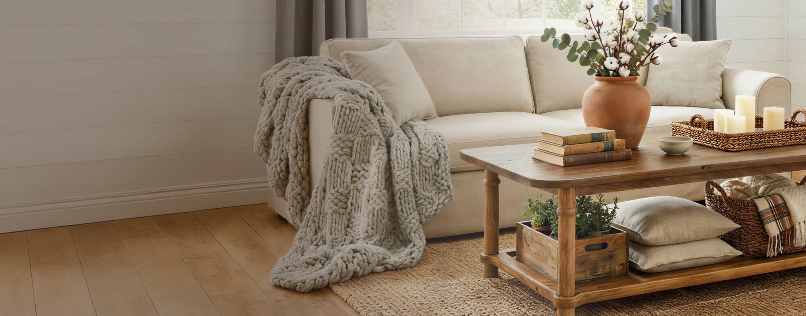 Farmhouse style edit. Up to 40% off*. Room-ready updates with classic, rustic charm. Save Now.