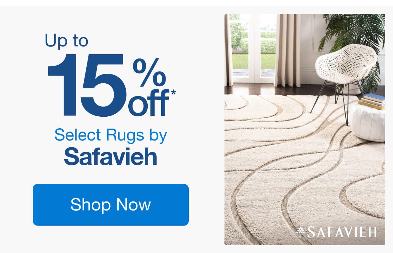 Up to 15% Off Select Rugs by Safavieh*