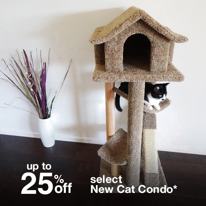 Up to 25% off Select New Cat Condo*