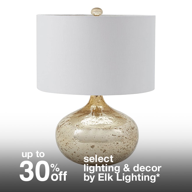 Up to 30% off Select Lighting & Decor by Elk Lighting*