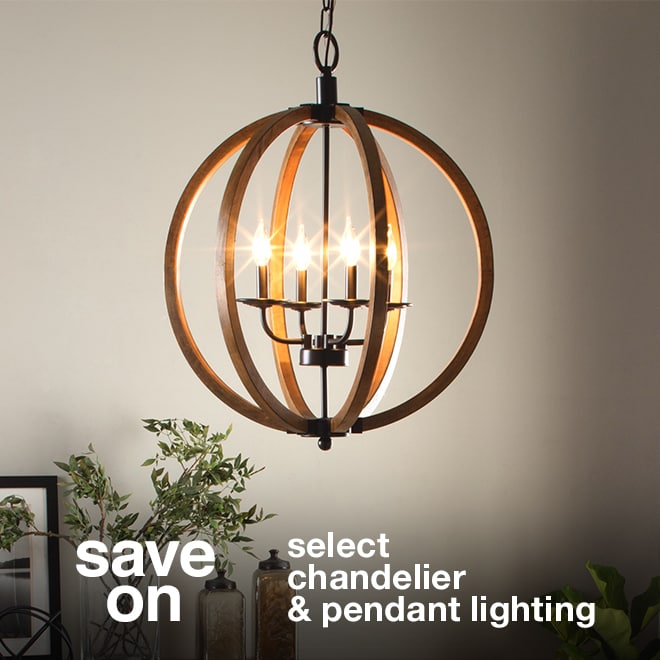 Save on Select Chandelier & Pendant Lighting