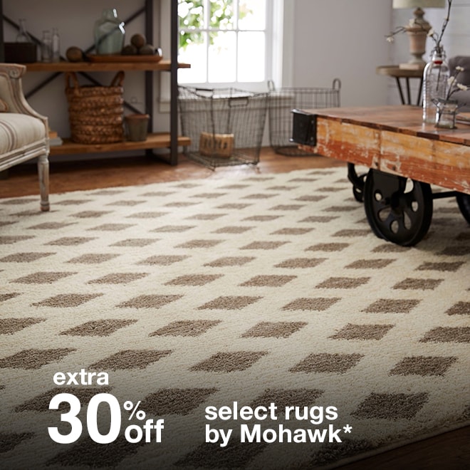 extra 30% off select area rugs by Mohawk*