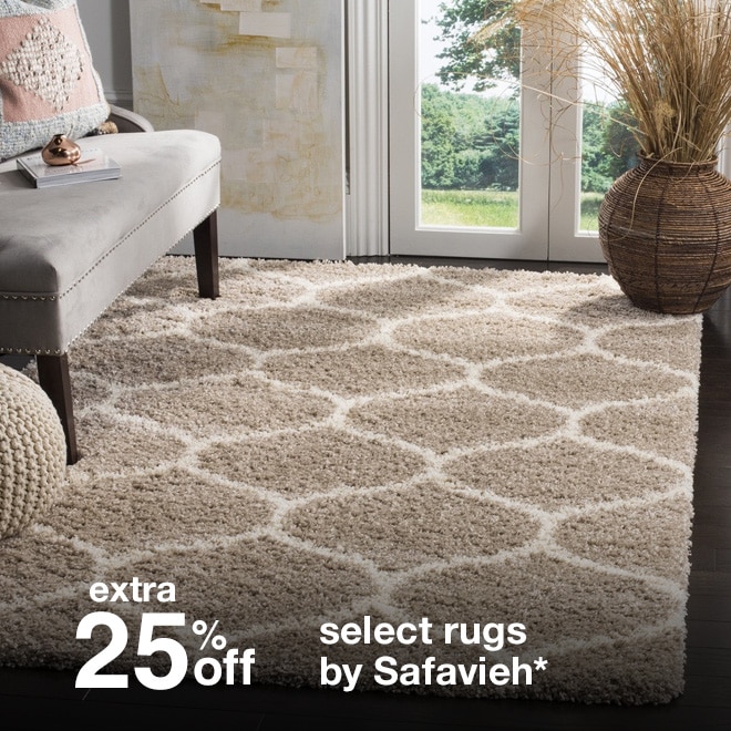 extra 25% off select area rugs by Safavieh*