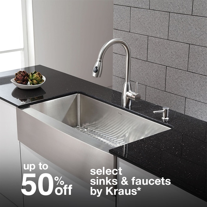Up to 50% off Select Sinks & Faucets by Kraus**