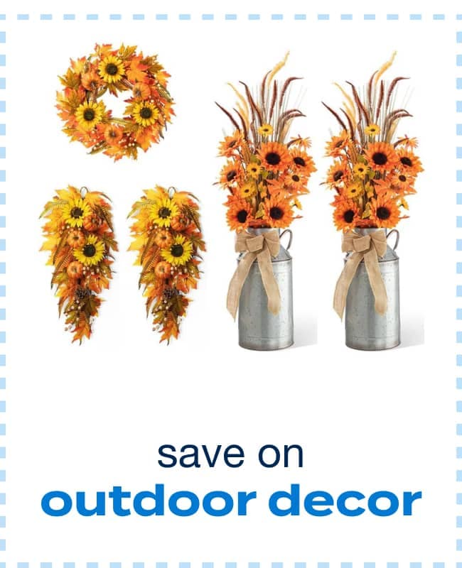 save on outdoor decor