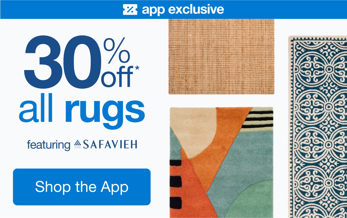 Shop an App-Exclusive 30% Off* Rugs!