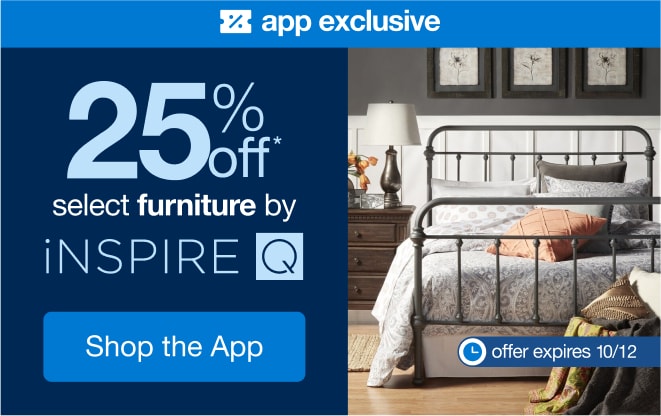 Shop an App-Exclusive 25% Off* Living Room & More with iNSPIRE Q!