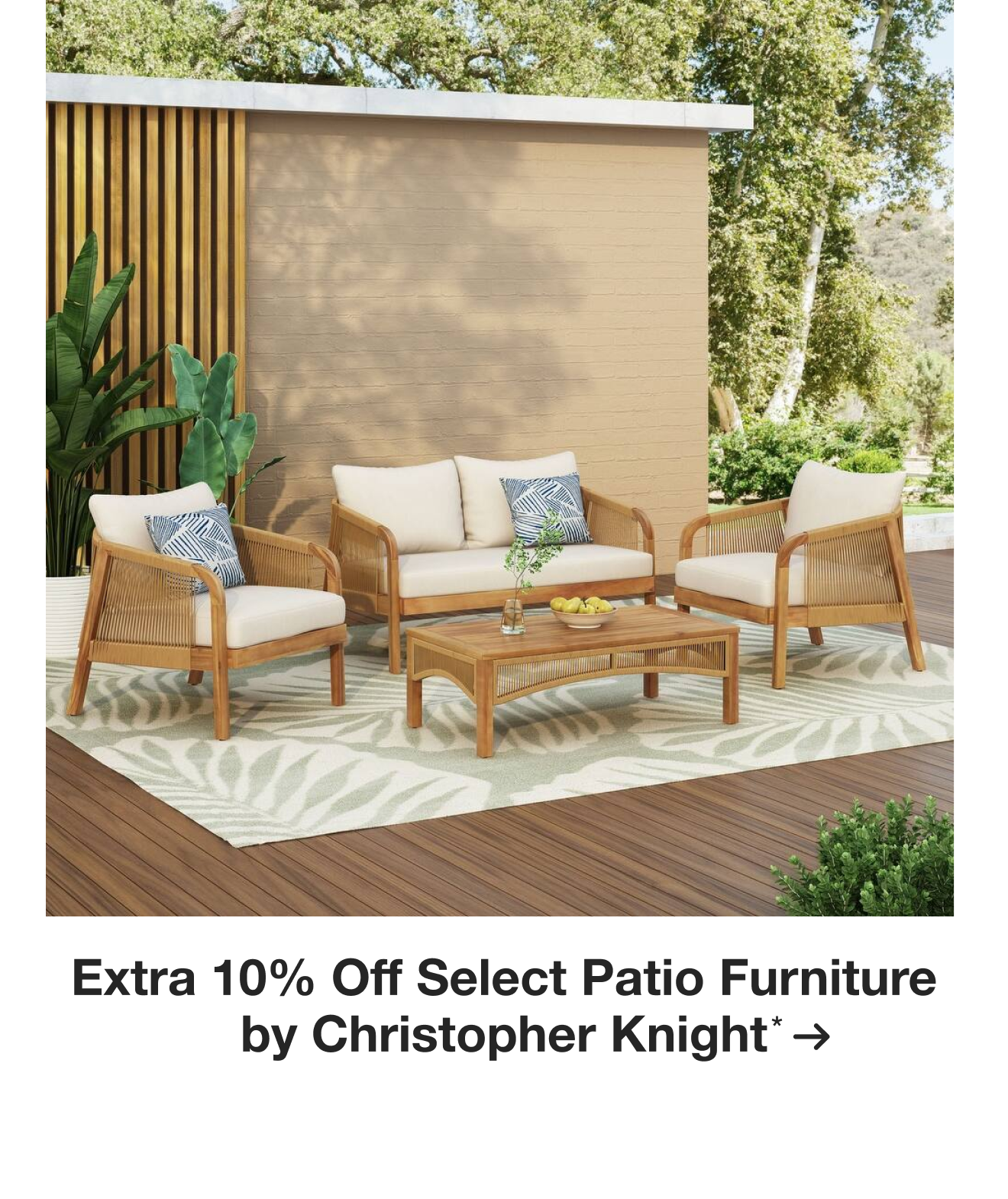 Extra 10% off Select Patio Furniture by Christopher Knight*