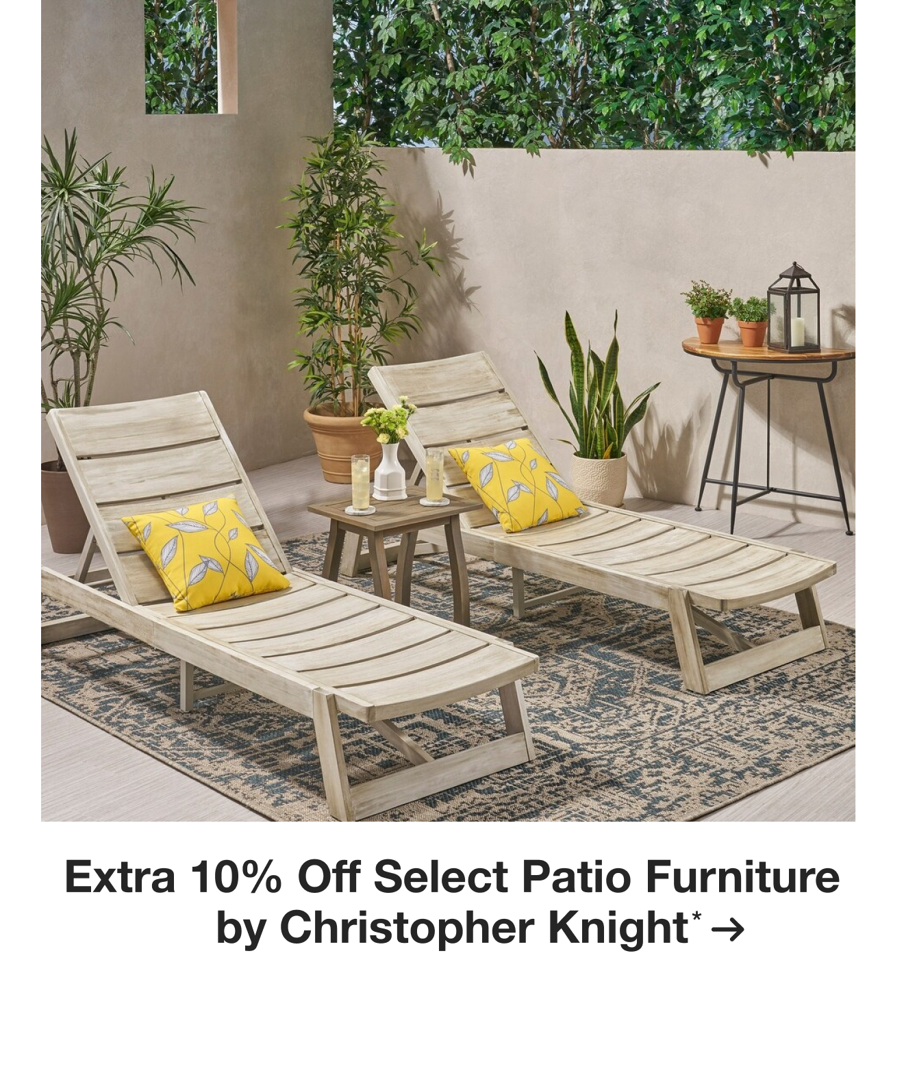 Extra 10% Off Select Patio Furniture by Christopher Knight*