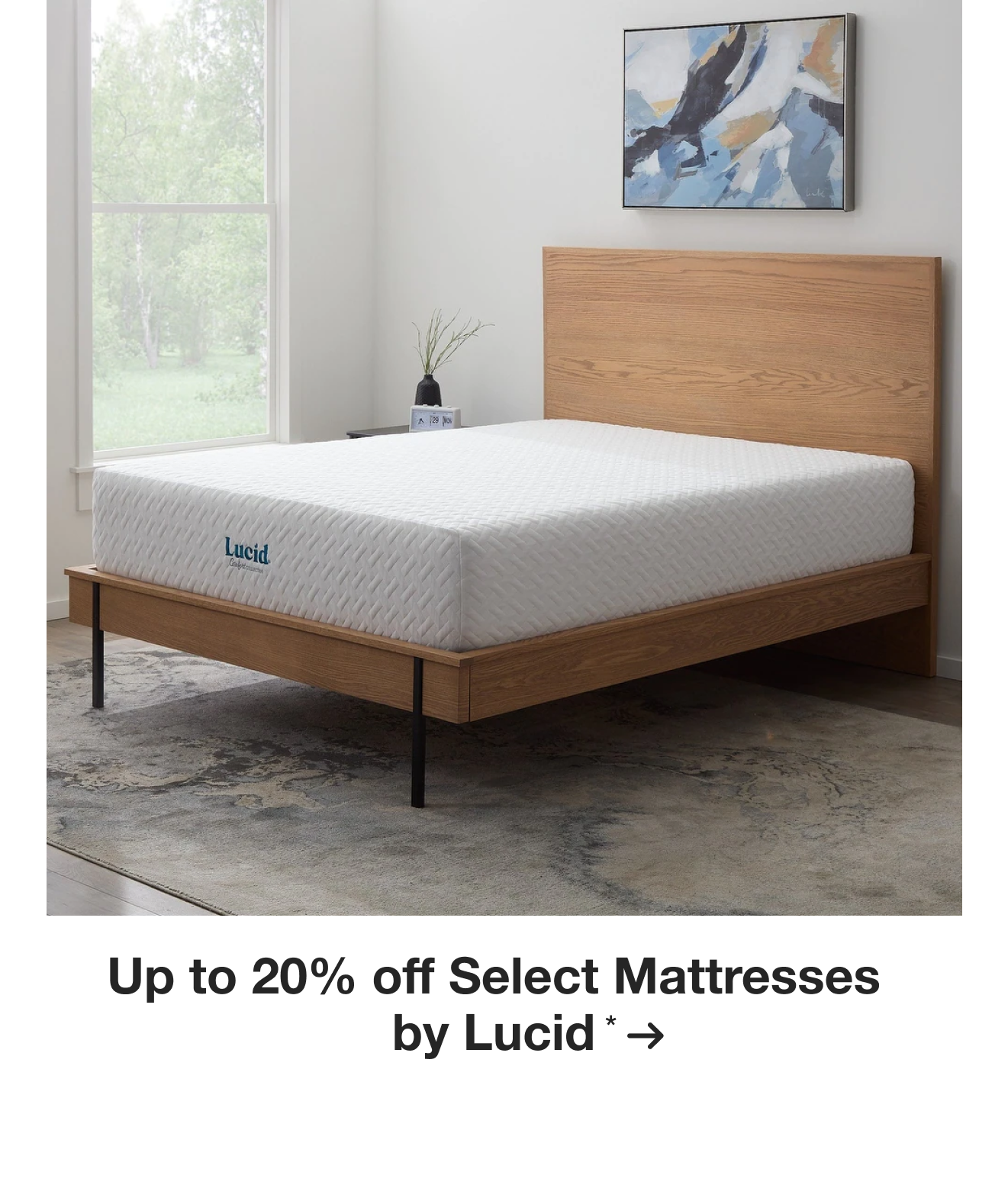 Up to 20% off Select Mattresses by Lucid*