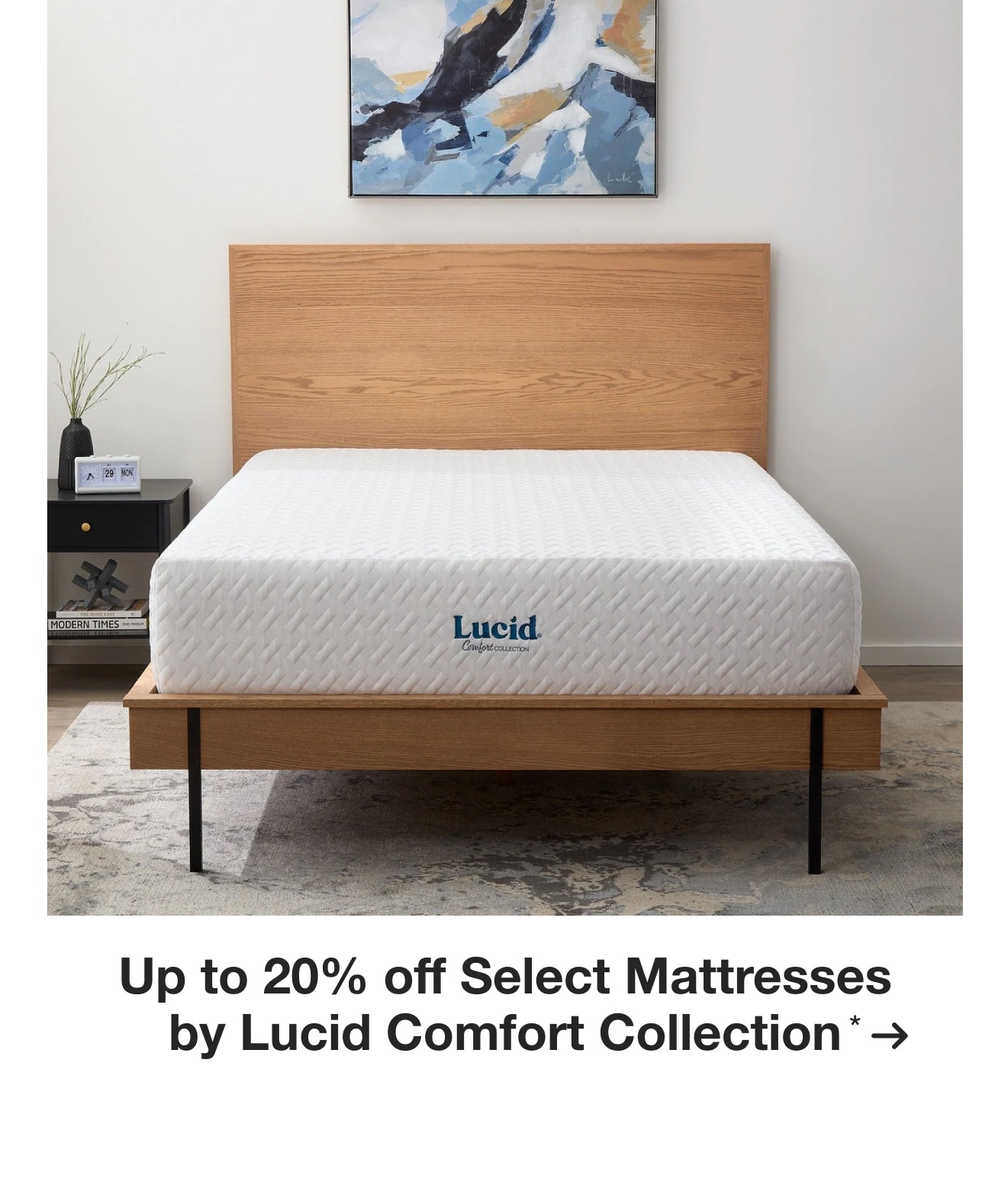 Up to 20% off Select Mattresses by Lucid Comfort Collection*